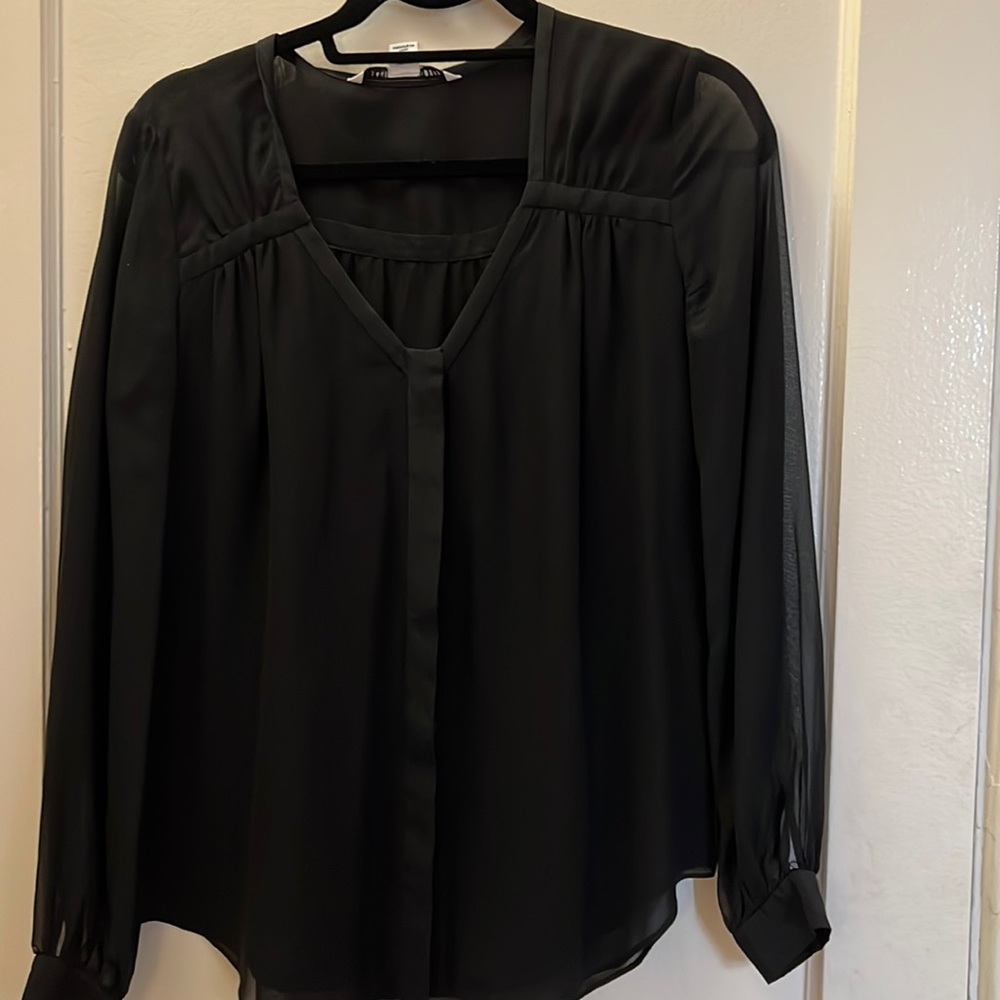 Black silk DVF blouse